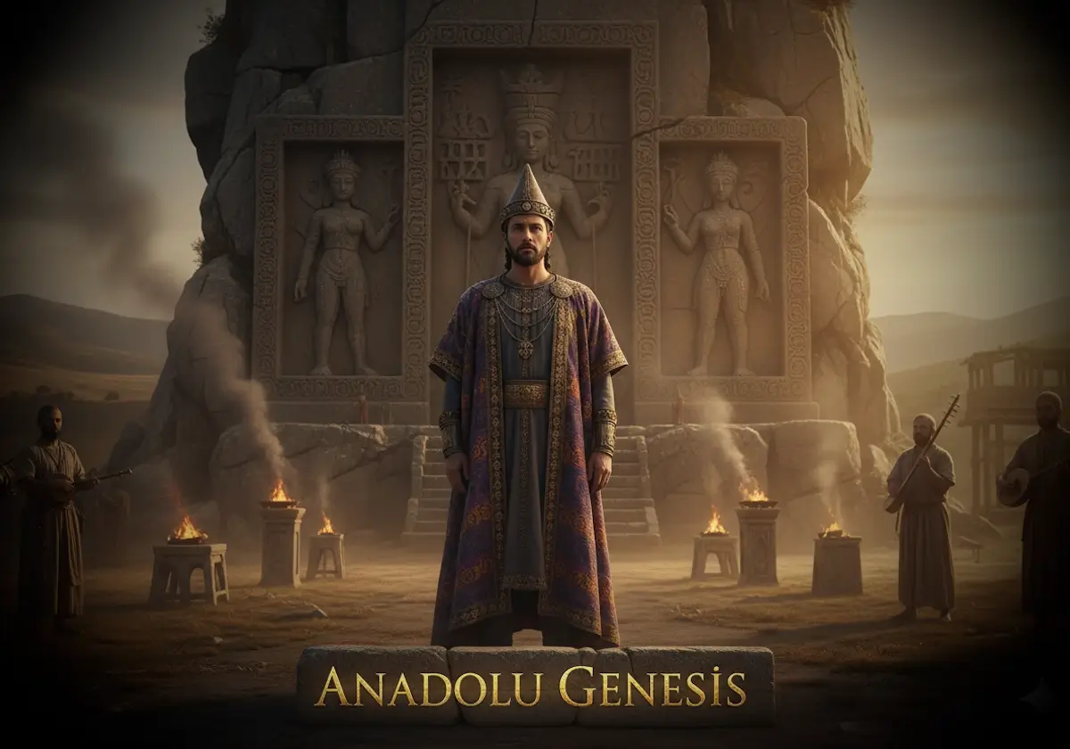 Frigya uygarlığını temsil eden Kral Midas ve Yazılıkaya’daki Kybele anıtının sinematik tasviri.