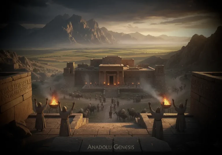 Çukurova’daki antik Kizzuwatna Krallığı’nı tasvir eden sinematik tarihsel sahne ve Hurri-Hitit atmosferi.