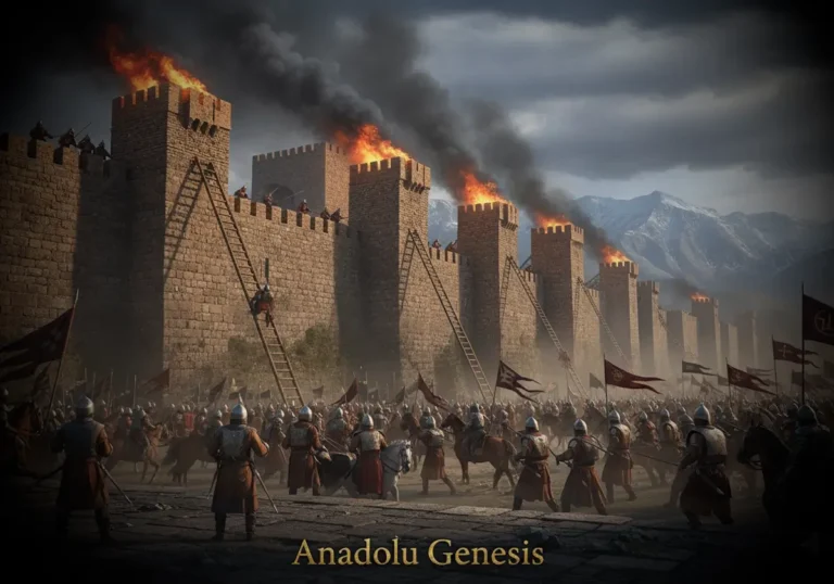 Memlük kuşatması altındaki Sis Kalesi ve Kilikya Ermeni Krallığı’nın çöküşünü gösteren tarihsel sahne.