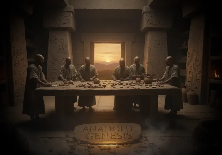Anadolu’da yazı öncesi muhasebe sistemlerini temsil eden kil tokenlar ve proto-yazı sembolleri.