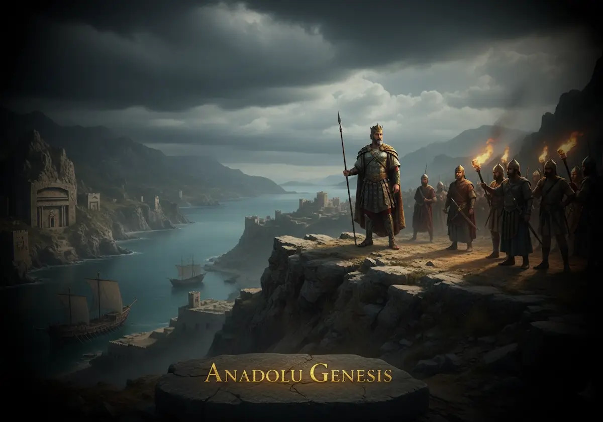 Pontus Krallığı’nın kuruluş dönemini tasvir eden, Karadeniz kıyılarında Mithridates ve antik Anadolu atmosferini gösteren sahne.