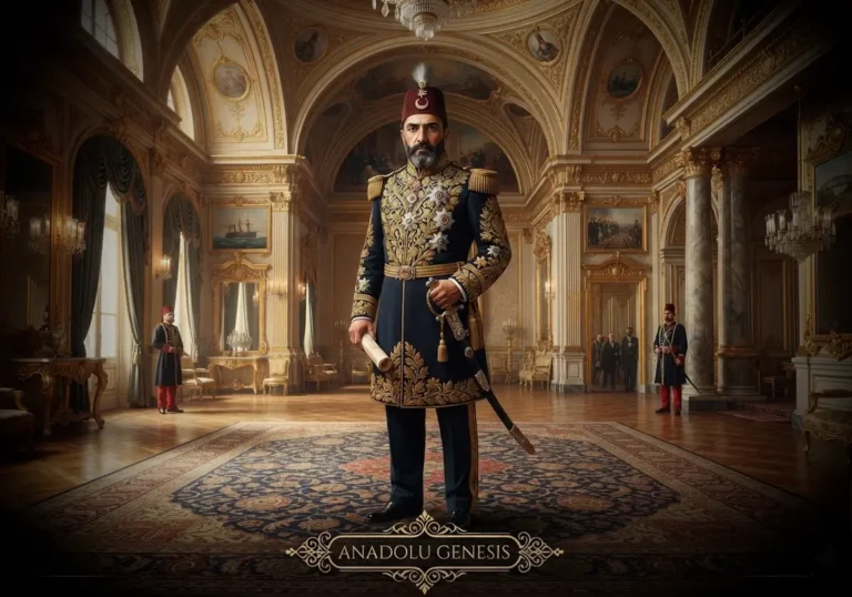 Osmanlı Padişahı Sultan Abdülaziz'in modernleşme reformlarını ve diplomatik başarılarını yansıtan tarihî portresi.