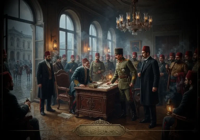 1913 Babıali Baskını sırasında Osmanlı yönetim merkezinde yaşanan iktidar değişimini gösteren tarihî ve sinematik tasvir.
