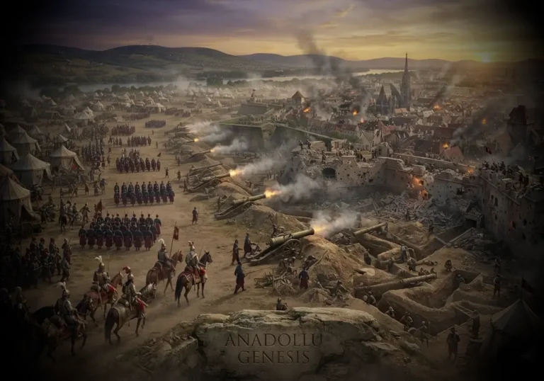1683 II. Viyana Kuşatması sırasında Osmanlı ordusunun Viyana surları önündeki kuşatmasını ve tarihî savaş atmosferini gösteren gerçekçi canlandırma.