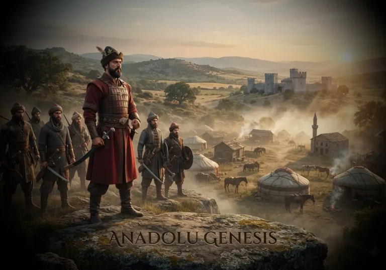 Osman Gazi'nin Söğüt çevresinde Osmanlı Beyliği'nin kuruluş dönemini ve Anadolu'daki uç bölgesi atmosferini betimleyen tarihsel sahne.