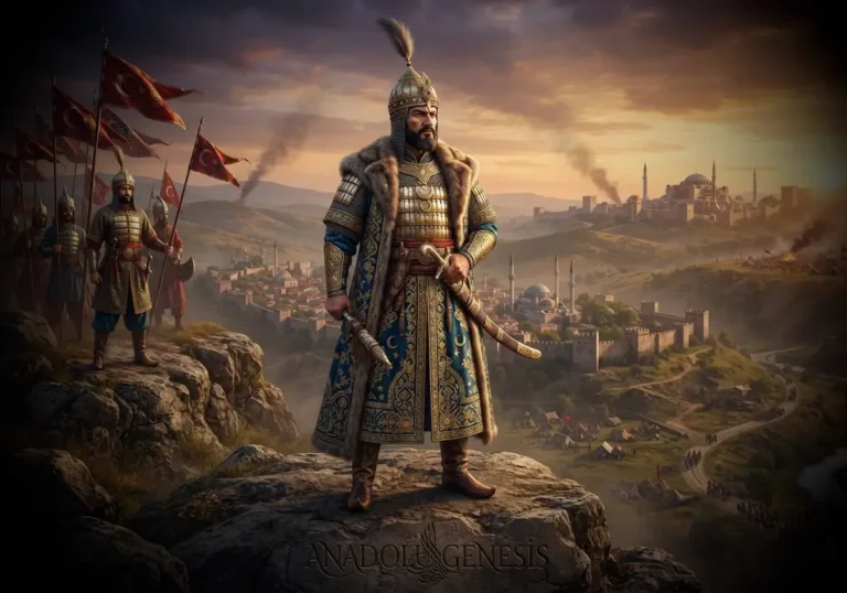 Yıldırım Bayezid'in Anadolu Türk birliğini temsil eden tarihî ve sinematik Osmanlı hükümdarı tasviri.